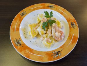 Tortelloni Capesante e Gamberi